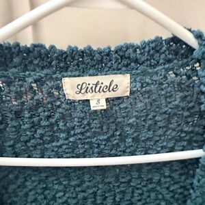 Listicle Deep Teal Knit Top